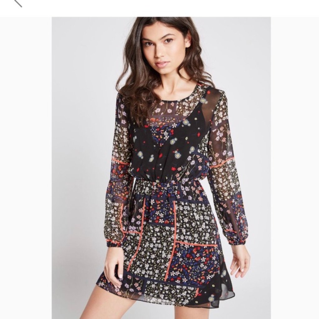 Bcbgeneration Boho Floral Slip Mine Dress Size Small